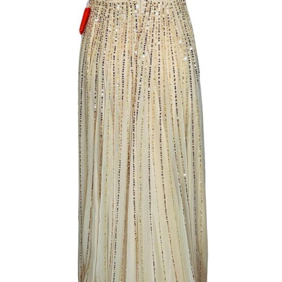 Mac Duggal Gold Maxi Dress - Picture 8 of 12